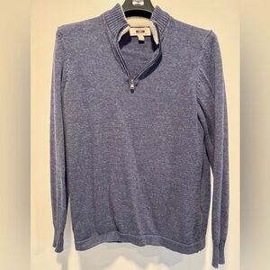 Joseph Abboud Men's Quarter-Zip Sweater in Heather Blue